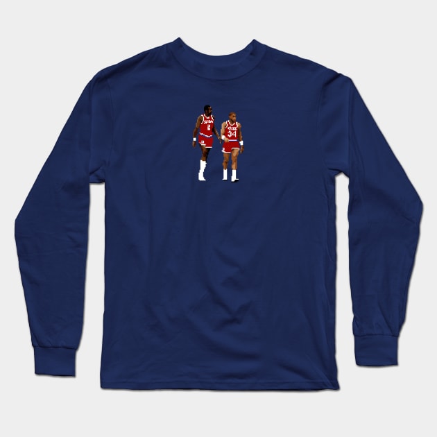 Moses Barkley Pixel Long Sleeve T-Shirt by qiangdade